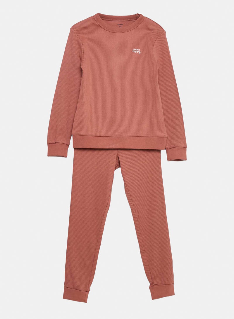 Ls. T-Shirt+Trouser Pyjama Set(2 Pcs)
